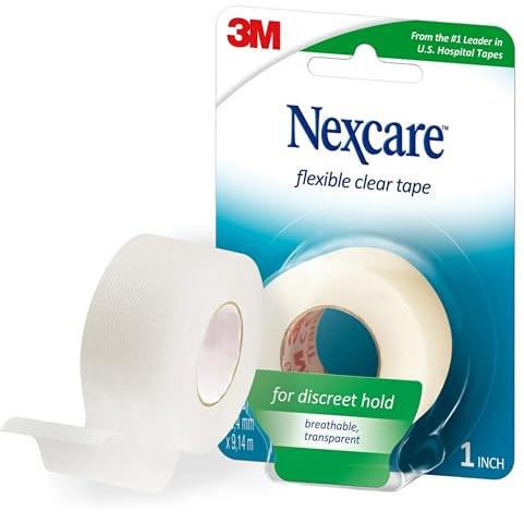 3M Scotch 77 Ruban de Premiers Soins Flexible Transparent Nexcare: 1 in. x 30 ft. (Clair)