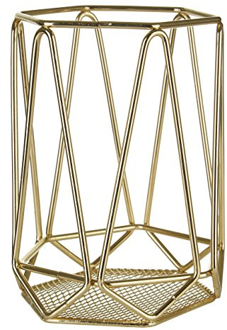 Premier Housewares Vertex – Plaqué Or, Métal, doré, 12 x 12 x 16 cm