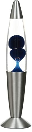 Licht-Erlebnisse Lavalamp Timmy lampada lava futurista retrò design moderno transparente con effetto magma blu lampadina incl. G9 36 cm ideale per feste, salotto