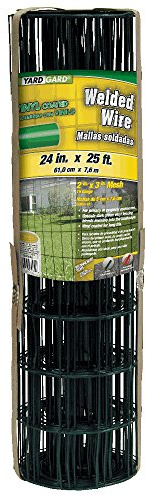 YARDGARD Welded Wire 2X3 Inch Mesh 24 Inch X 25 Foot 16 Gauge Green Vinyl Coated Steel Wire Fence Ideal for Animal Enclosures, Property Protection, Garden Fence, Rabbit Fence, and Utility Fence