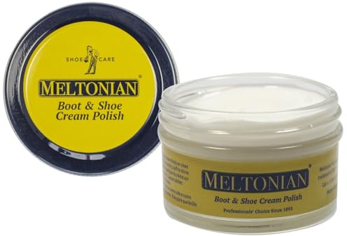 Meltonian Cream Shoe Polish - Boot Polish, Leather Shoe Polish Oil Based with Beeswax - Restores & Protects, 60+ Colors, Neutral
