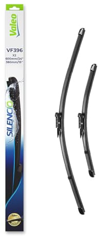 VALEO Silencio Wiper - VF396 - Kit of High Performance, Superior Road Visibility, Easy Installation Original Flat Blades 600mm/380mm - Front - Set of 2