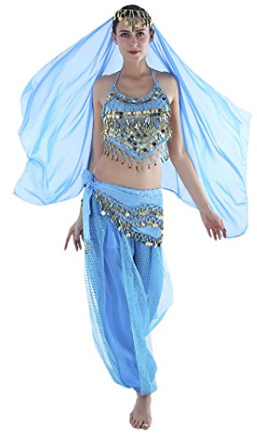 Seawhisper Halloween Kostüm Damen Bauchtanz-Komplet