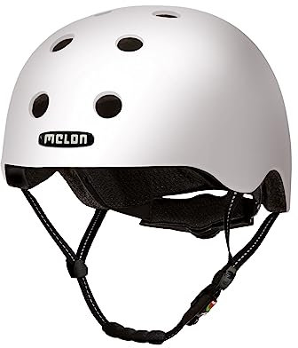 Melon Fahrradhelm »Brightest« für Damen, Herren und Kinder | Leichter & sicherer urbaner Cityhelm mit Magnetverschluss, individuell anpassbar in weiß | Größe XXS-S (46-52 cm) …
