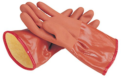 neoLab 2-4247 Kälte Schutzhandschuhe aus PVC, ca. 30 cm lang, Größe 10, Rotbraun