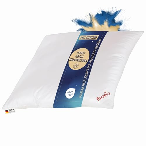 Paradies Kopfkissen Softy-Extra, 80x80 cm, Weiss
