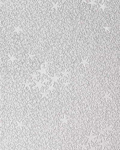 Papier peint mur et plafond EDEM 533-30 blanc-gris étoiles étincelantes