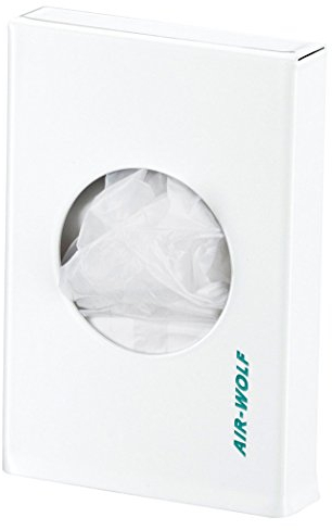 AIR-WOLF Hygienebeutelspender, Edelstahl weiß beschichtet, Serie Omega