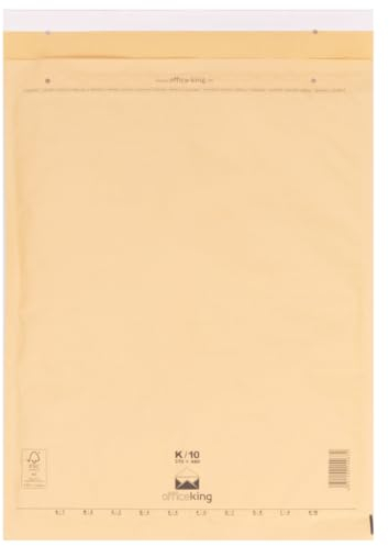 OfficeKing® 400 x Luftpolstertaschen braun Gr. K/10 (370x480 mm) DIN A3+ C3 - Marken-Qualität