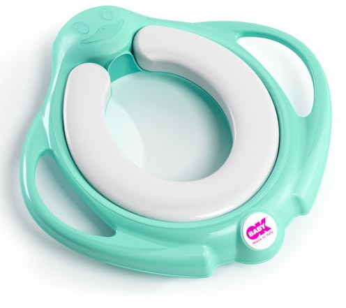 OKBABY Pinguo Soft - Riduttore per WC con Morbida Seduta Imbottita - Azzurro