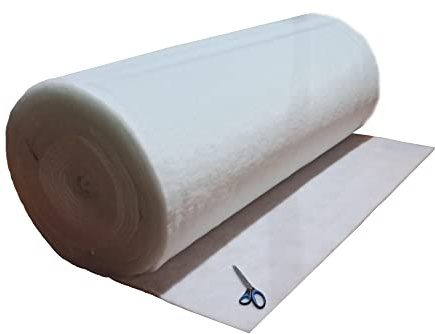 All4All Polsterwatte 300g - 1,6 m Breit - Meterware - Vlieswatte - Volumenvlies - Polstervlies - Polsterstoff - Vliesline - Watte zum nähen - Polster Watte - Polster Material