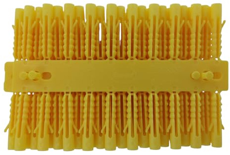 Merriway BH03945 (100 Pcs) Anti-Rotation Heavy Duty Wall Plug Standard Yellow to Fit 4-6 Screws Drill Size 5 mm - Pack of 100 Pieces