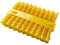 Merriway BH03945 (100 Pcs) Anti-Rotation Heavy Duty Wall Plug Standard Yellow to Fit 4-6 Screws Drill Size 5 mm - Pack of 100 Pieces