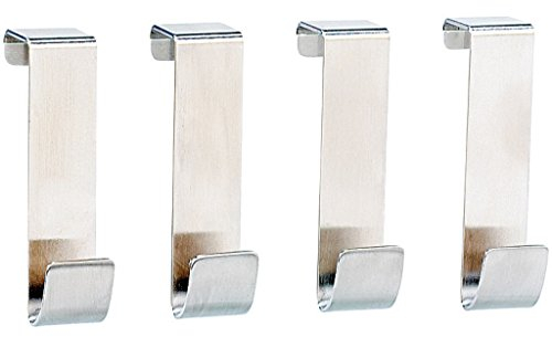 4 Türhaken infactory Universal-Türhaken aus Edelstahl 4er-Set