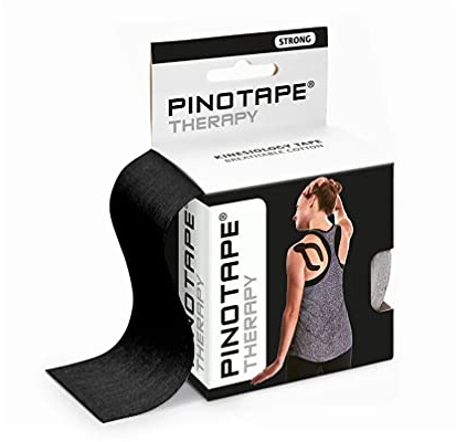PINO PINOTAPE Baumwolle Kinesiologie Tape Schwarz 5 cm x 5 m