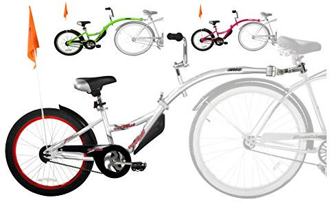 WeeRide Co Pilot Tagalong Kinder-Anhängerfahrrad – Silber