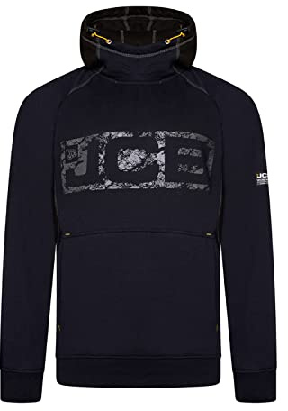 JCB Workwear Sweat à Capuche D-WW/XL Horton, Taille XL, Bleu Marine/Noir