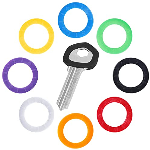 Uniclife 24 Pack Key Caps - 0.9 Inch Round, 8 Colors (Not Suitable for Square or Odd-Shaped Keys)
