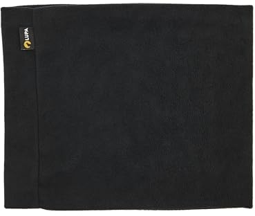 Lupa Handmade Unisex Doppellagiger Micro-Fleece-Halswärmer – Halsgamaschen für Männer – Winter-Halswärmer für Frauen (schwarz)