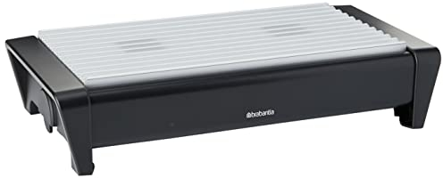 Brabantia 477140 Scaldavivande con Due Candele, Griglia in Alluminio, Nero