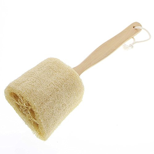 Luffa Bürste Kosmetex, Rückenbürste, Badebürste mit Stiel, abnehmbar