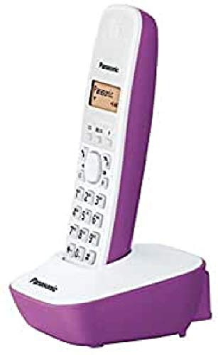 Panasonic-KX-TG1611-Telefono cordless DECT, scrivania, colore: nero, Bianco, LCD, AAA, Digital)