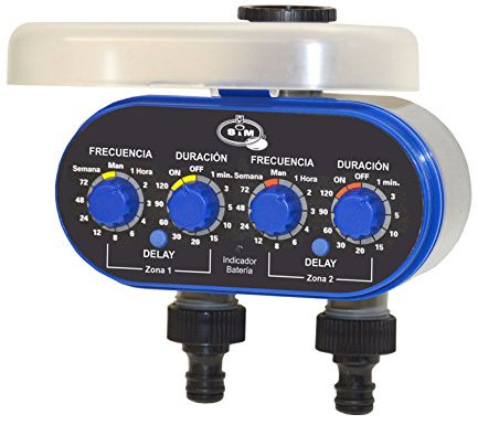 S&M 590016 - Programador de Grifo de 2 Salidas para riego automático H-M 3/4