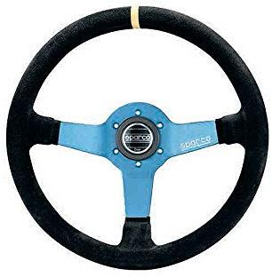 Sparco Universelles Sportlenkrad 'L550 Monza' - Schwartz/Azurblau - Diameter 350mm