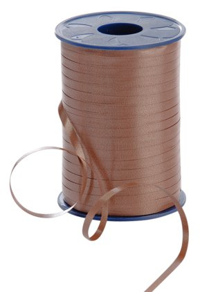 Präsent C.E. PATTBERG Geschenkband braun, 500 Meter Ringelband 5 mm zum Basteln, Dekorieren & Verpacken von Geschenken zu jedem Anlass