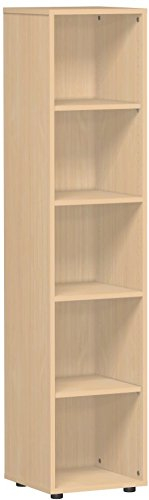 Gera Möbel Schranksystem Flex Regal, Holzdekor, buche, 40 x 40 x 180.8 cm