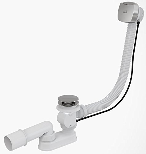 Desagüe bañera a partir de desagüe Longitud 1200 mm Cromo goteo con cable Bowden Tapón grande desagüe bañera desagüe Sifón
