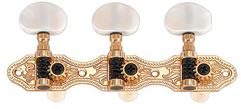 Golden Gate F-2110 Stimmgerät für Konzertgitarre, 2 Planks (3+3), Gold/Schwarz