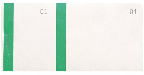 Exacompta - Artikelnummer 96305E - 10 Verkaufsblöcke 100 Blatt nummeriert von 1 bis 100-2 Coupons 1 abnehmbar - für Basar, Lotterie, Tombola - Format 6,6 x 13,5 cm - Farbband - Grün
