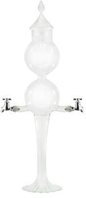 Fontana in vetro a doppio globo, 2 beccucci