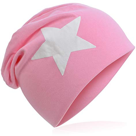Miobo Jersey Slouch Beanie Long Mütze Unisex Stern Baumwolle Baby Kinder Damen Herren