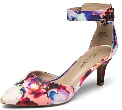 DREAM PAIRS Women‘s Kitten Heels Ankle Strap Pumps | 2.5 Kitten Heel, Classic Closed Pointed Toe, Ankle Strap, Soft Insole, Versatile for Wedding Party Work