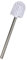 WENKO Brosse de rechange avec manche en acier inox mat blanc - pour les ensembles WC, Acier inoxydable, 8 x 35 x 8 cm, Mat