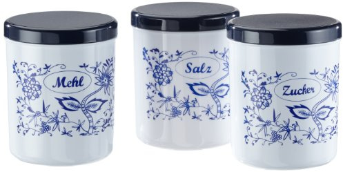 axentia Dekordosen Set, Gewürzdosen Set aus Kunststoff, 3-Teiliges Dosen-Set, Fassungsvermögen ca. 1,1 Liter