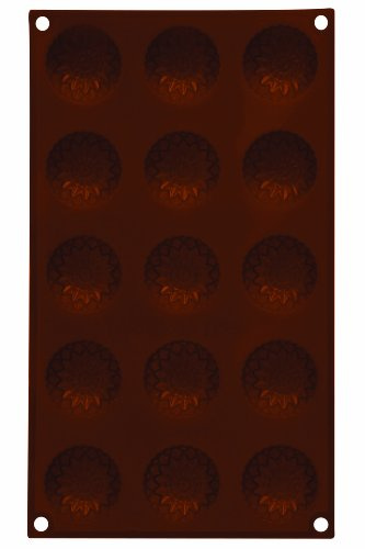 PREMIER Housewares 0804997 Stampo per 15 Cioccolatini a Forma di Girasole in Silicone Antiaderente, Marrone