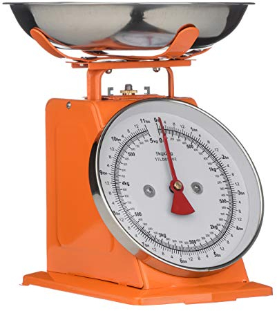 Premier Housewares 0807086 Balance de Cuisine Acier Inoxydable Orange 5 kg
