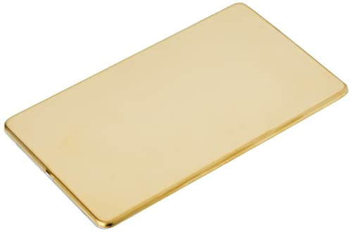 Knightsbridge SF8360PB Screwless 2-Gang Blanking Plate, Polished Brass