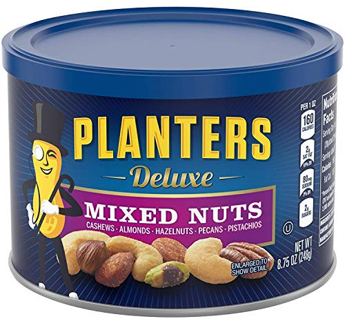 PLANTERS Deluxe Mixed Nuts, Plant Based Protein, 8.75 Oz (1 Ct)