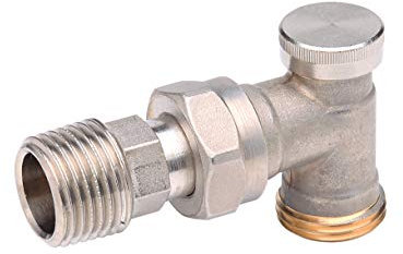 Danfoss 003L0203 Nickel RLV-D 15mm Lockshield Valve with Compression