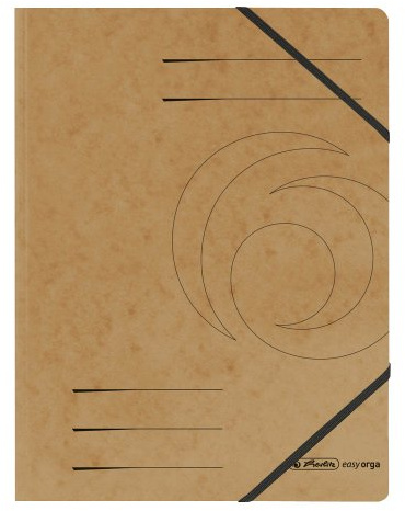 Herlitz Eckspannmappen easy orga / braun / 5 Stück