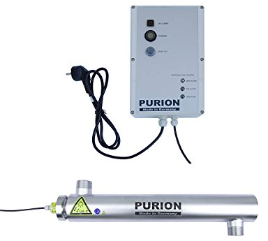 PURION 2001 UVC Reinigung für Pools klares Wasser ohne Chemie (PURION 2001 Edelstahl mit Lebensdauerüberwachung)