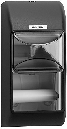 Katrin 104452 2-Roll Toilettenpapierspender, Schwarz