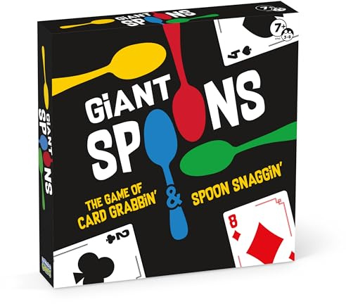 PlayMonster Giant Spoons,Card Games for Kids - Spoons Game,Deck of Cards,Fun Family Games for Kids and Adults, Playing Cards,Game Night, Travel Games, 3-6 Multi-Player Card Game,Ages 7+