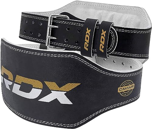 RDX 6” Gewichthebergürtel Schnalle Leder, 10 Verstellbar Löcher Krafttraining Trainingsgürtel, Powerlifiting Fitness Bodybuilding Gürtel, Gewichtheben Gepolstert Weight Lifting Gym Belt, Männer Damen