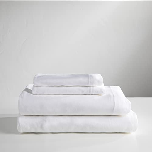 BALTIC LINEN Bettlaken-Set aus baltischem Leinen, Jersey, Baumwolle Twin weiß