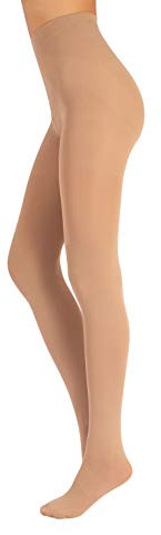 CALZITALY Medias reductoras anticelulitis | panty opaco de mujer | 70 den | natural, negro | s, m, l, xl | calcetería italiana |(L, NATURAL)